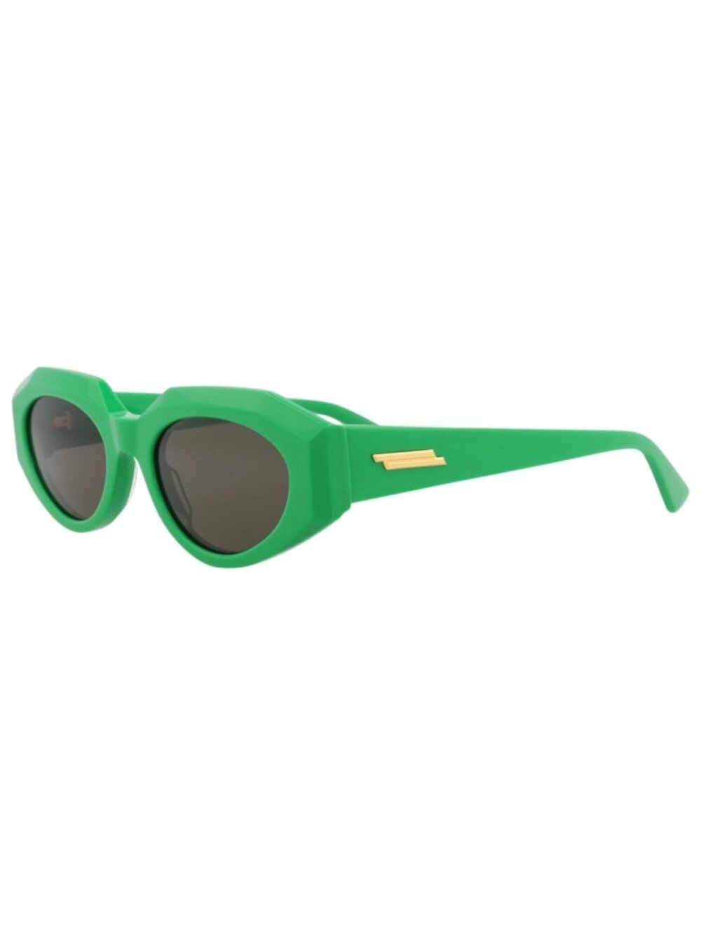 New Bottega Veneta Women's Sunglasses Round Oval Acetate Frame Green Green Green